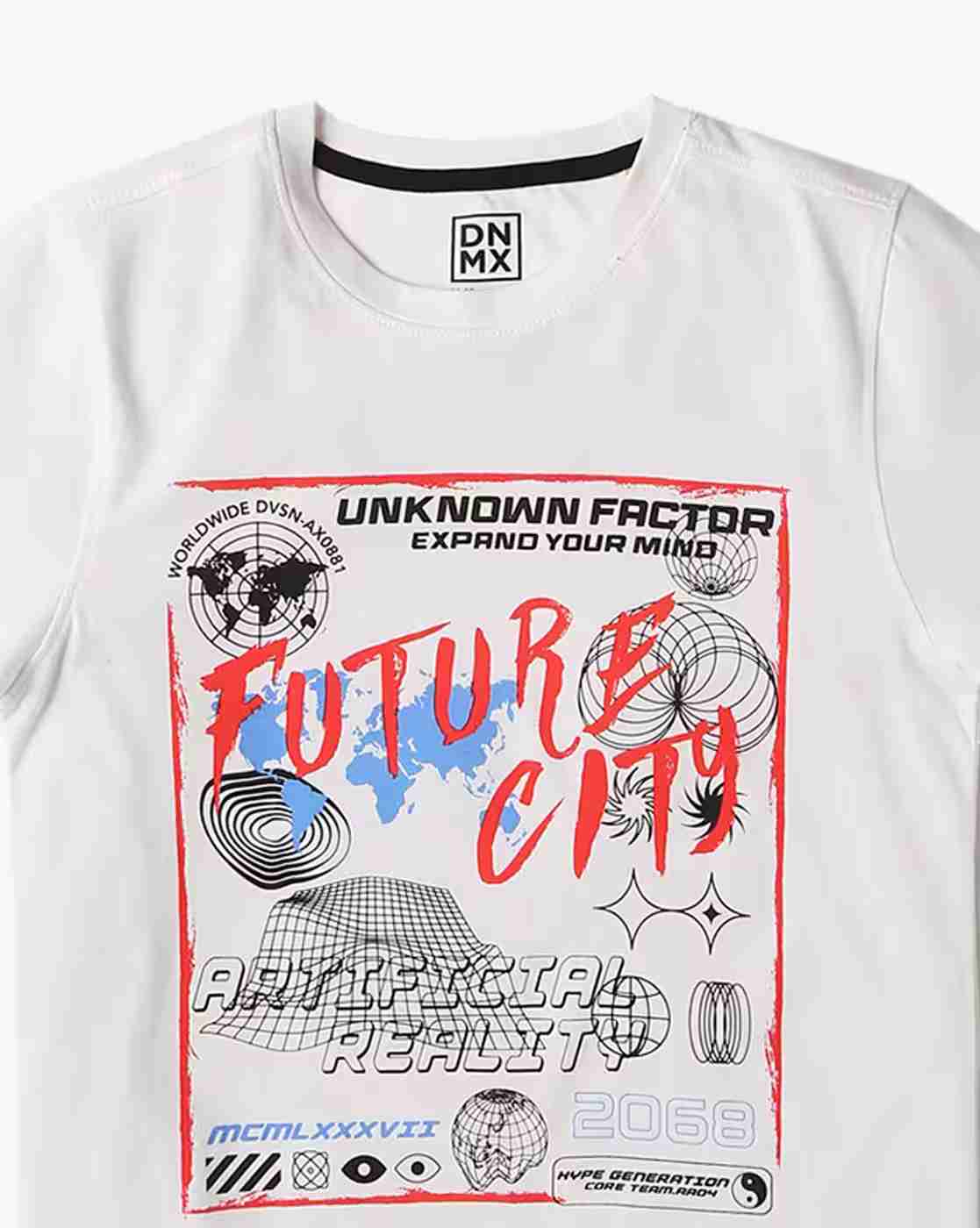 YB DNMX | Boys Printed Regular Fit Crew-Neck T-Shirt|2