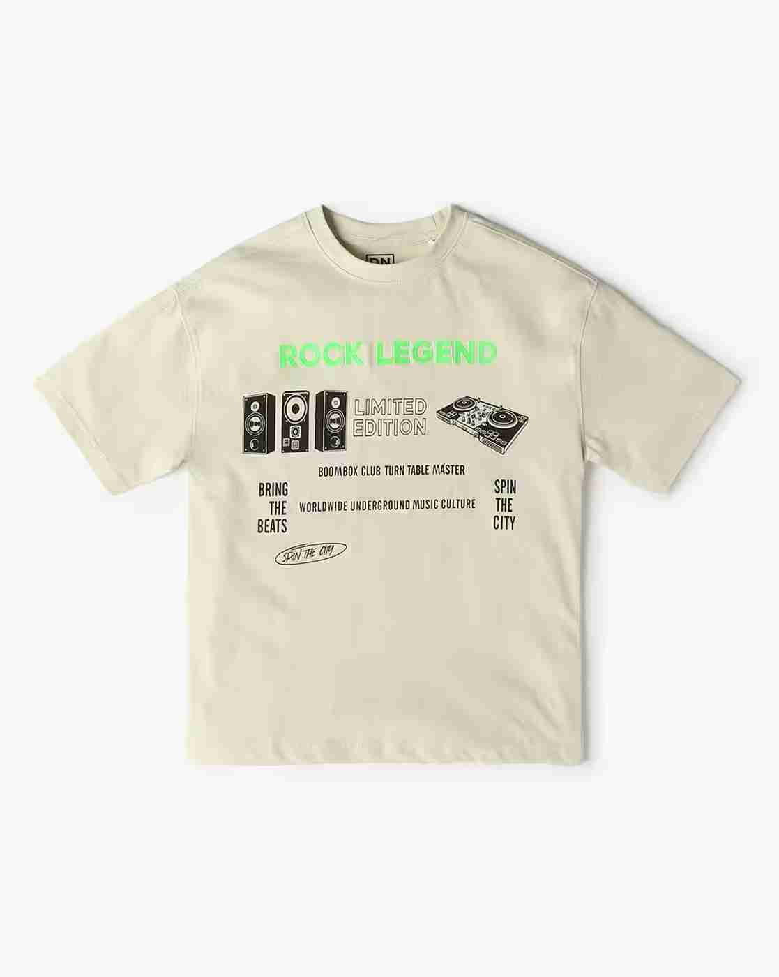 YB DNMX | Boys Graphic Print Regular Fit T-Shirt|0