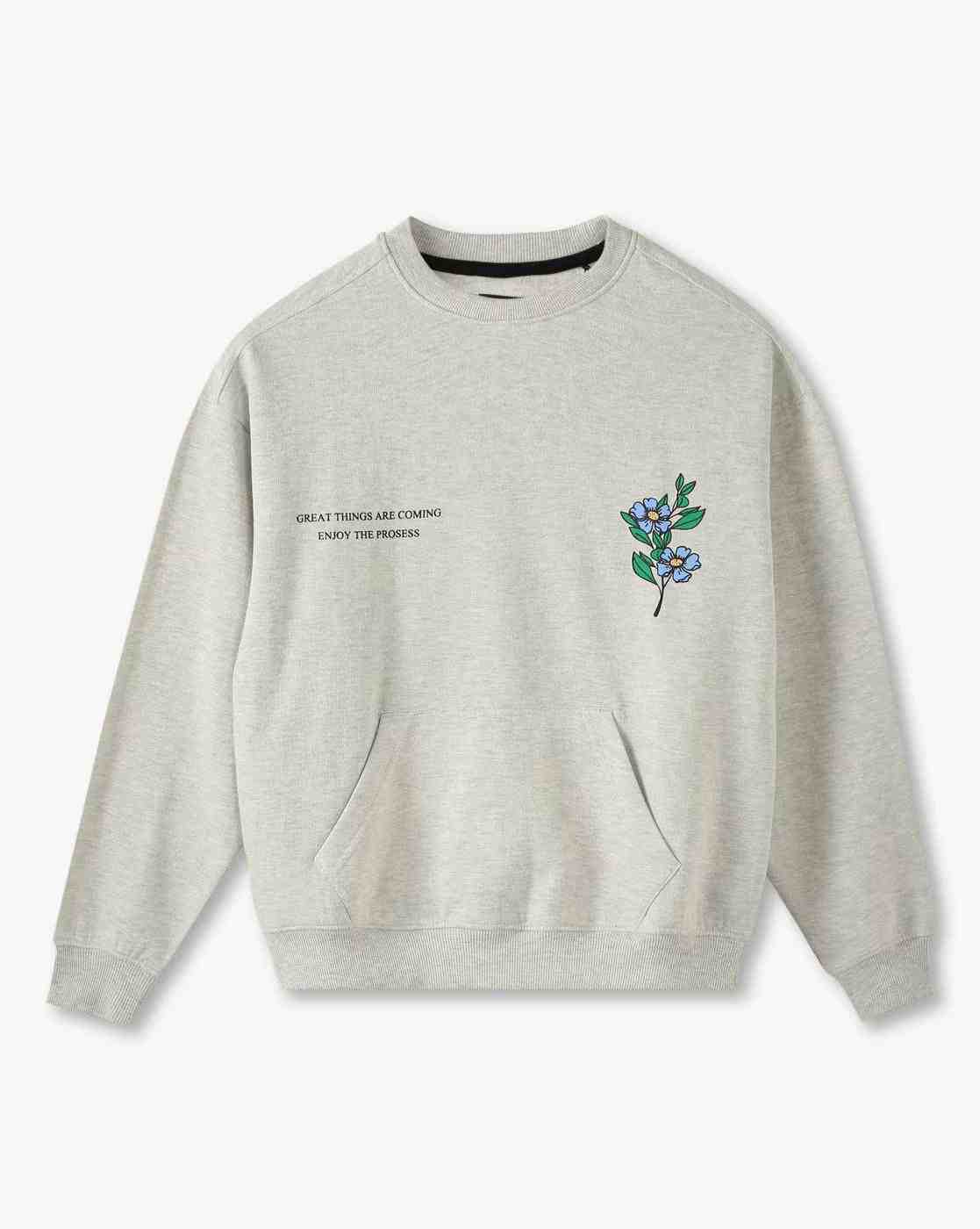 YB DNMX | Boys Typographic Print Oversized Sweatshirt|0
