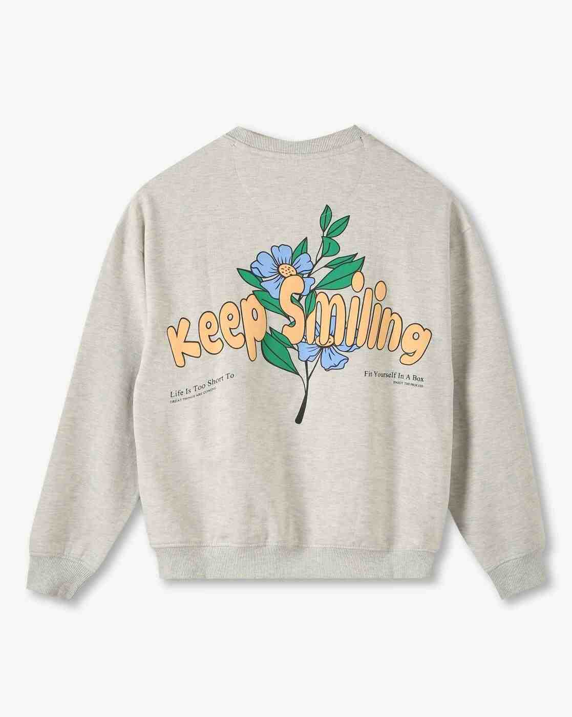 YB DNMX | Boys Typographic Print Oversized Sweatshirt|1