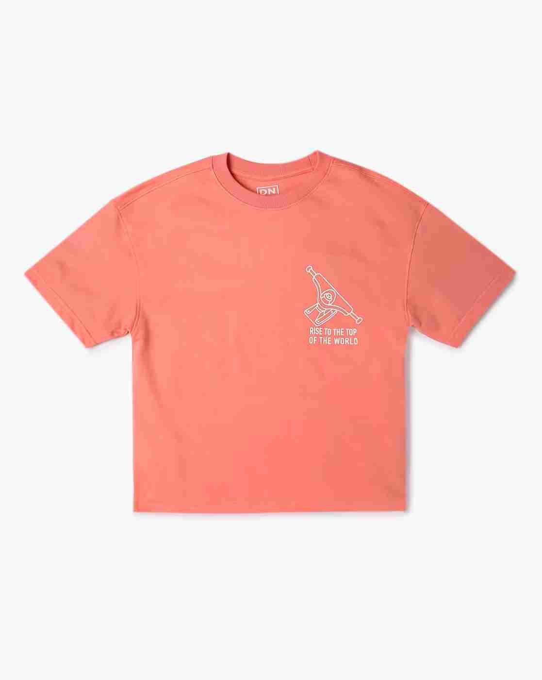 YB DNMX | Boys Skatepark Print Oversized Crew-Neck T-Shirt|0