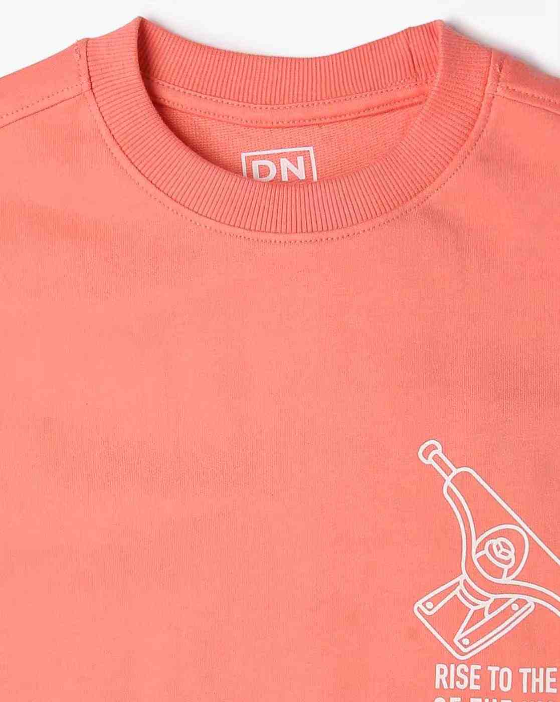 YB DNMX | Boys Skatepark Print Oversized Crew-Neck T-Shirt|2