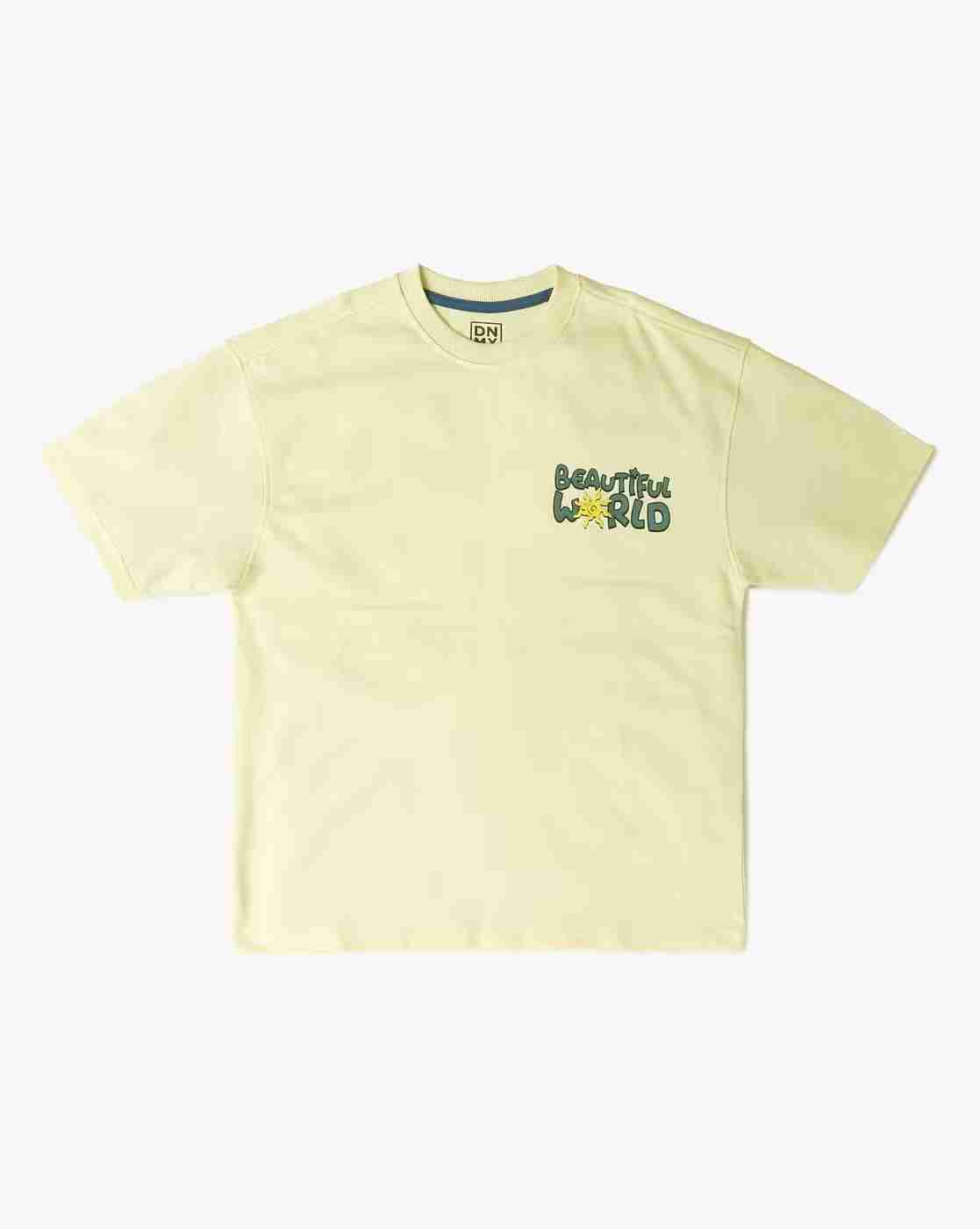 YB DNMX | Boys Printed Oversized Fit Crew-Neck T-Shirt|0