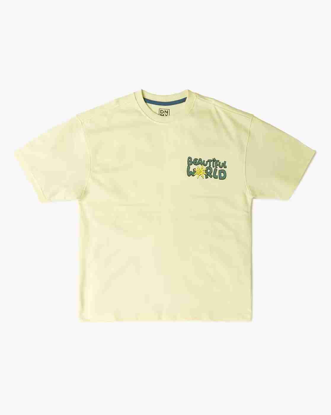 YB DNMX | Boys Printed Oversized Fit Crew-Neck T-Shirt|0