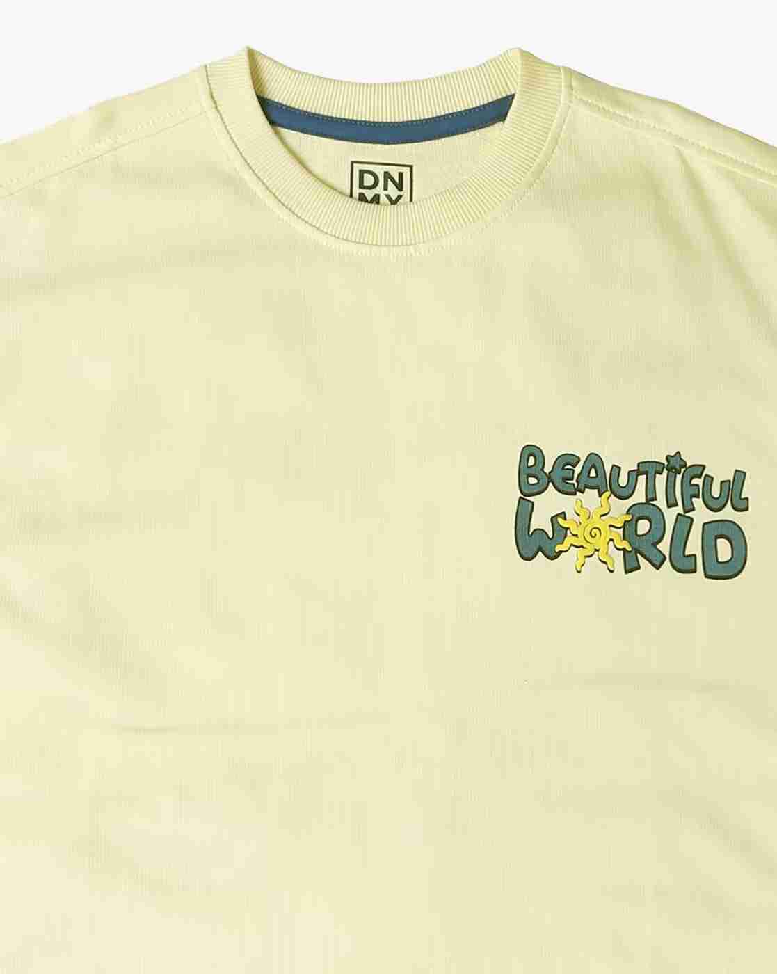 YB DNMX | Boys Printed Oversized Fit Crew-Neck T-Shirt|2
