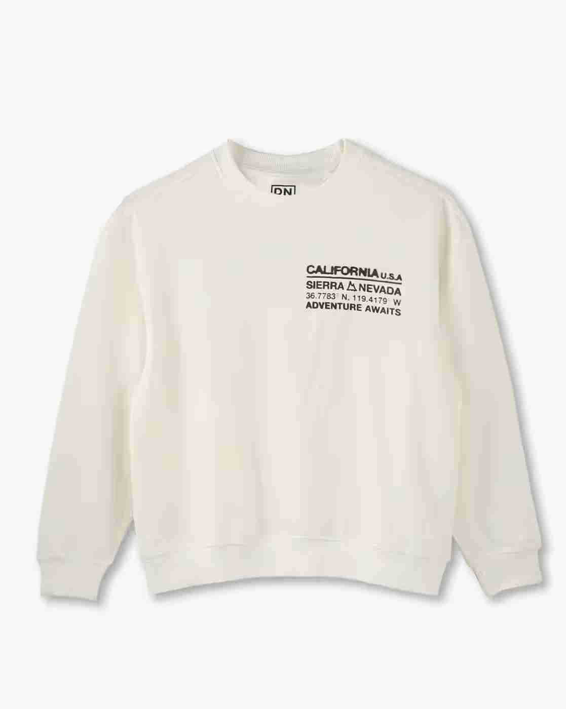 YB DNMX | Boys Typographic Print Oversized Cotton Sweatshirt|0
