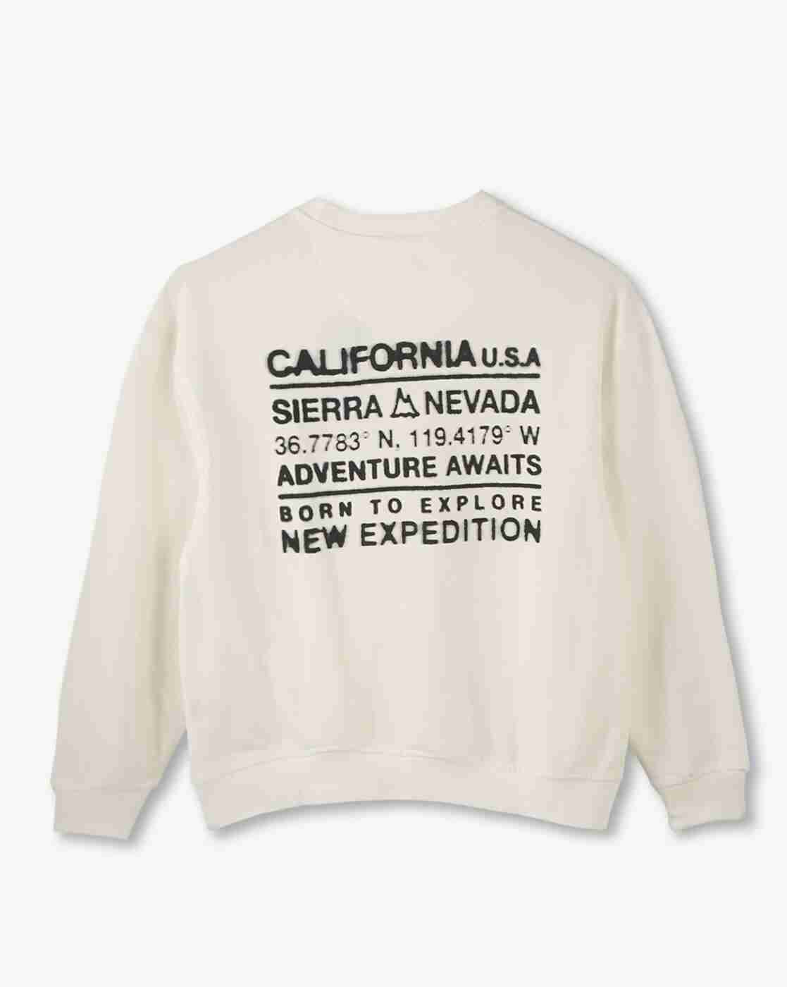 YB DNMX | Boys Typographic Print Oversized Cotton Sweatshirt|1
