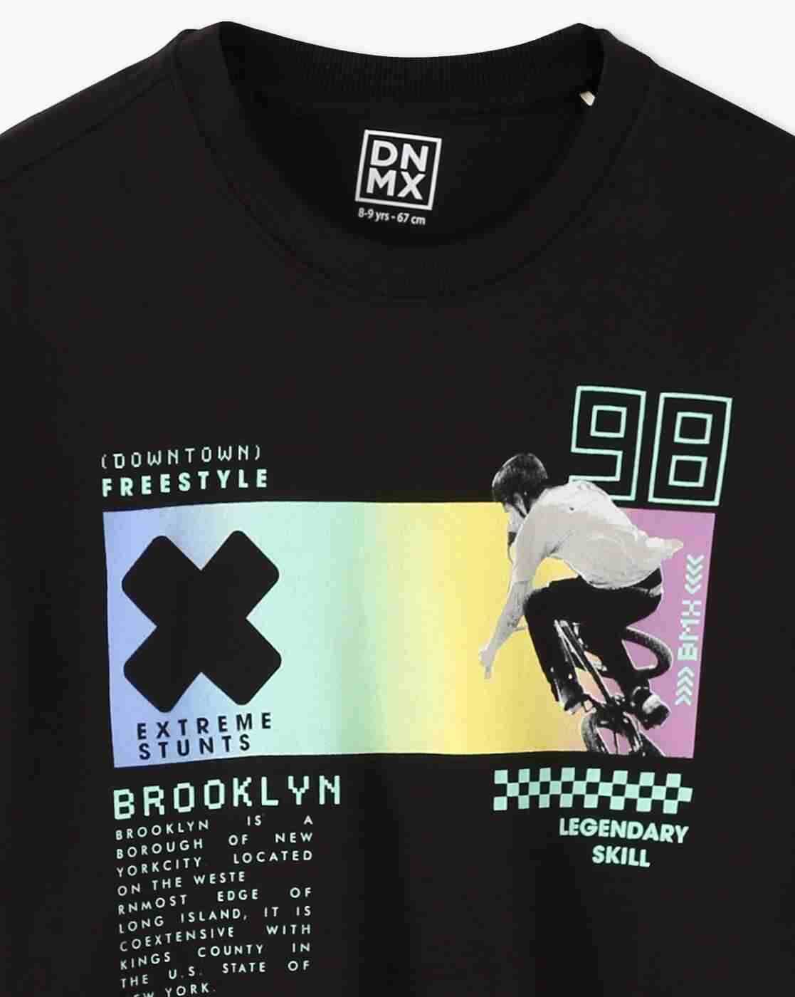 YB DNMX | Boys FW24 YB BMX Graphic Print Oversized Sweatshirt|2