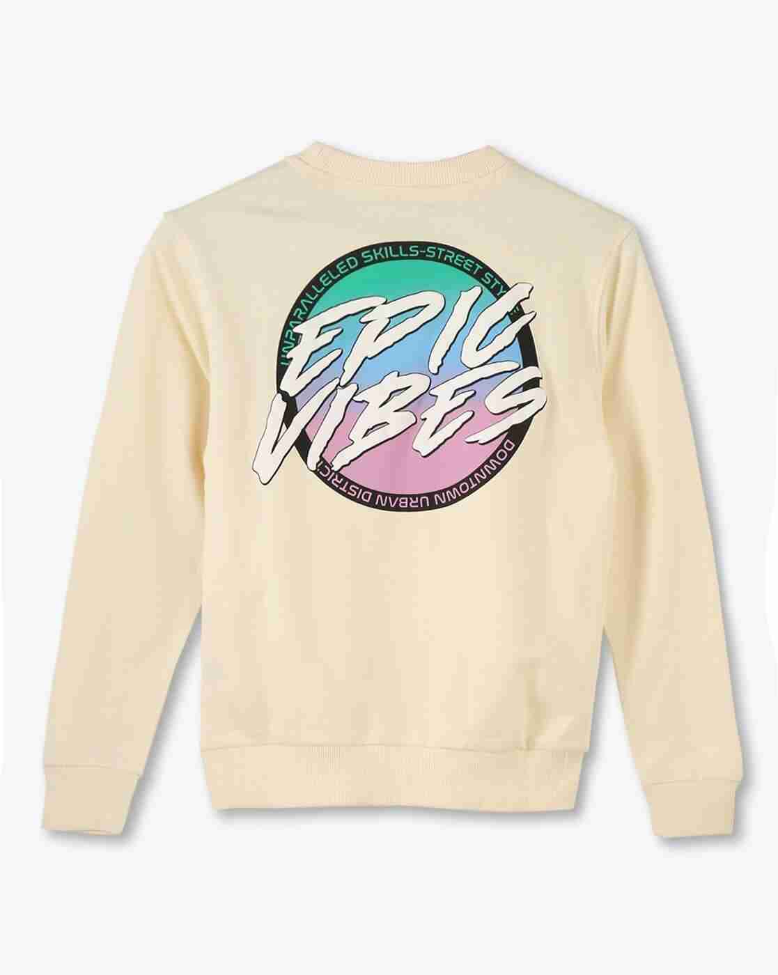 YB DNMX | Boys FW24 YB EPIC VIBES Graphic Print Regular Fit Sweatshirt|1