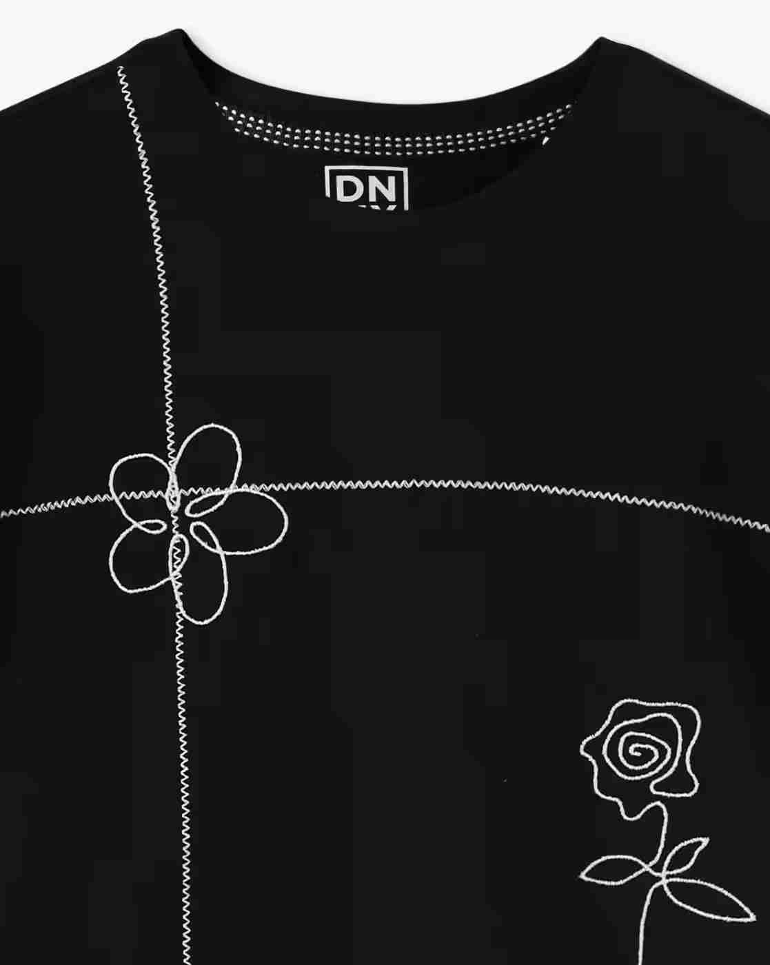 YB DNMX | Boys Embroidered Regular Fit Crew-Neck T-Shirt|2
