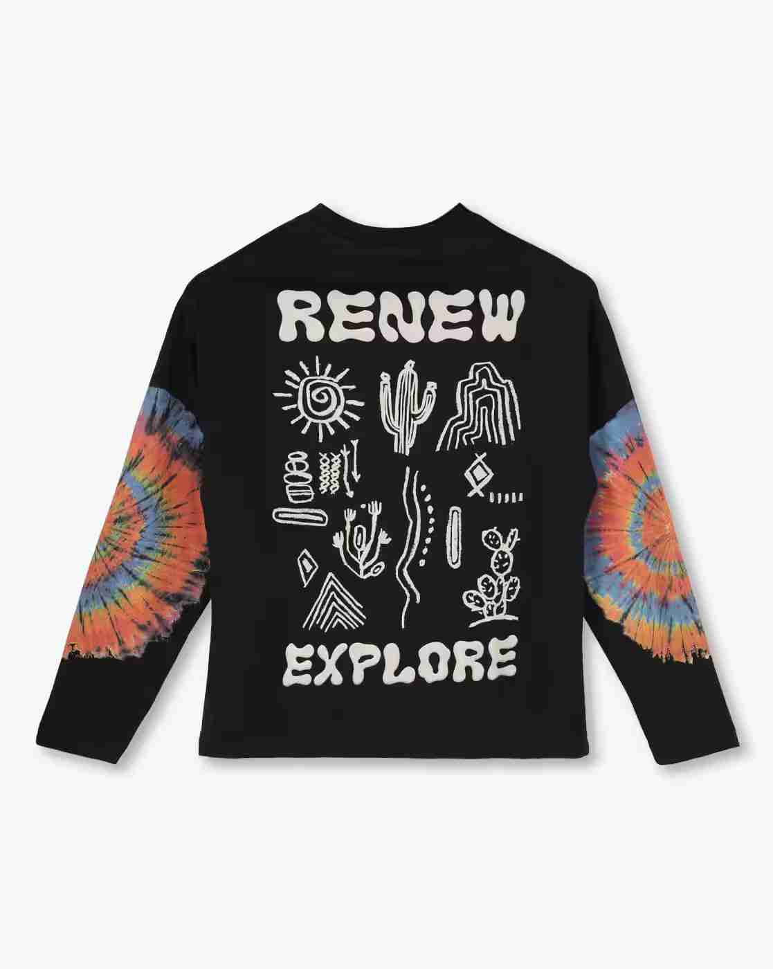 YB DNMX | Boys Graphic Print Boxy Fit Crew-Neck T-Shirt|1