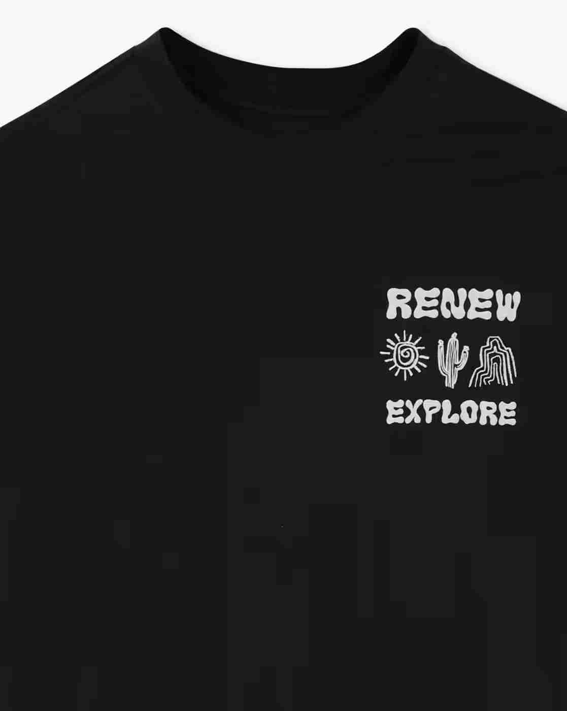 YB DNMX | Boys Graphic Print Boxy Fit Crew-Neck T-Shirt|2