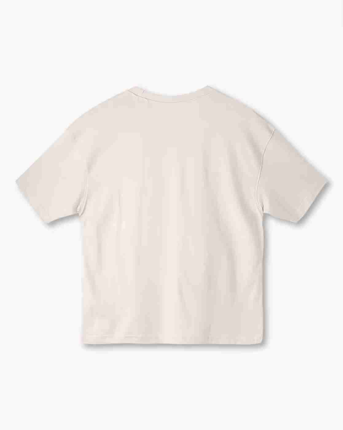 YB DNMX | Boys Typographic Print Loose Fit Round-Neck T-Shirt|1