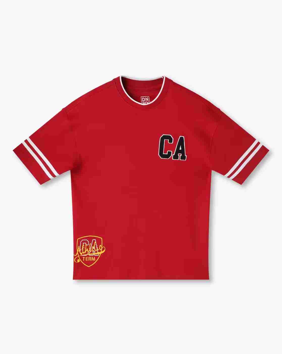 Boys Boxy Fit Round-Neck T-Shirt with Typographic Print