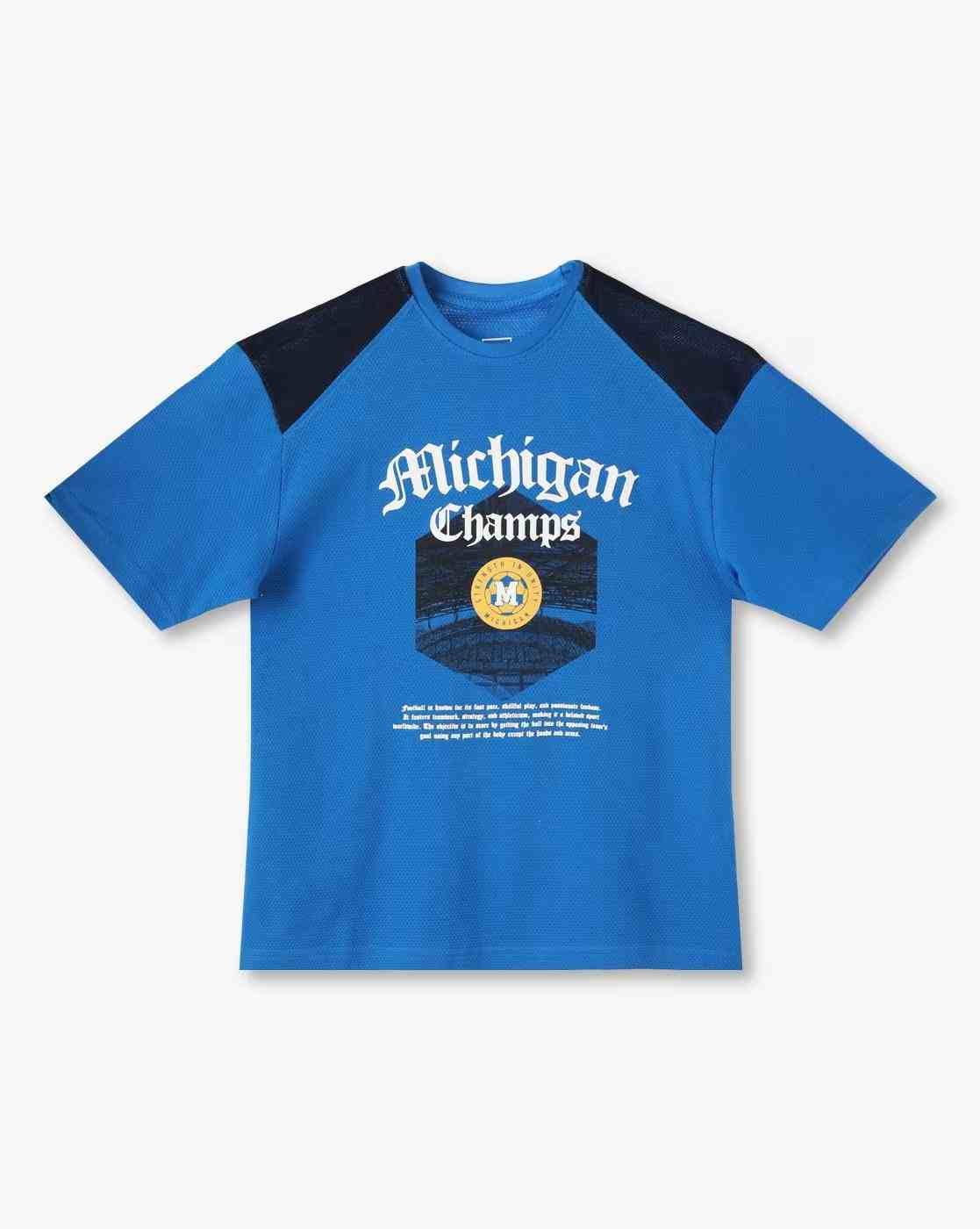 YB DNMX | Boys Colourblock Boxy Fit Crew-Neck T-Shirt|0