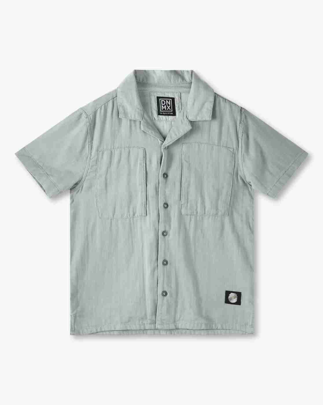 YB DNMX | Boys Resort Boxy Fit Shirt with Patch Pockets|0