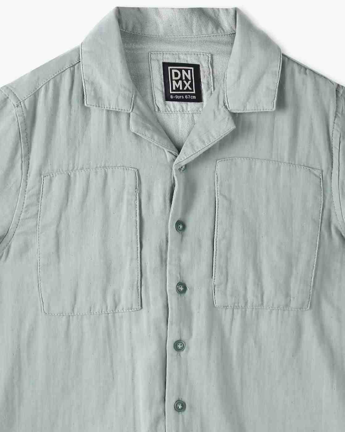 YB DNMX | Boys Resort Boxy Fit Shirt with Patch Pockets|2