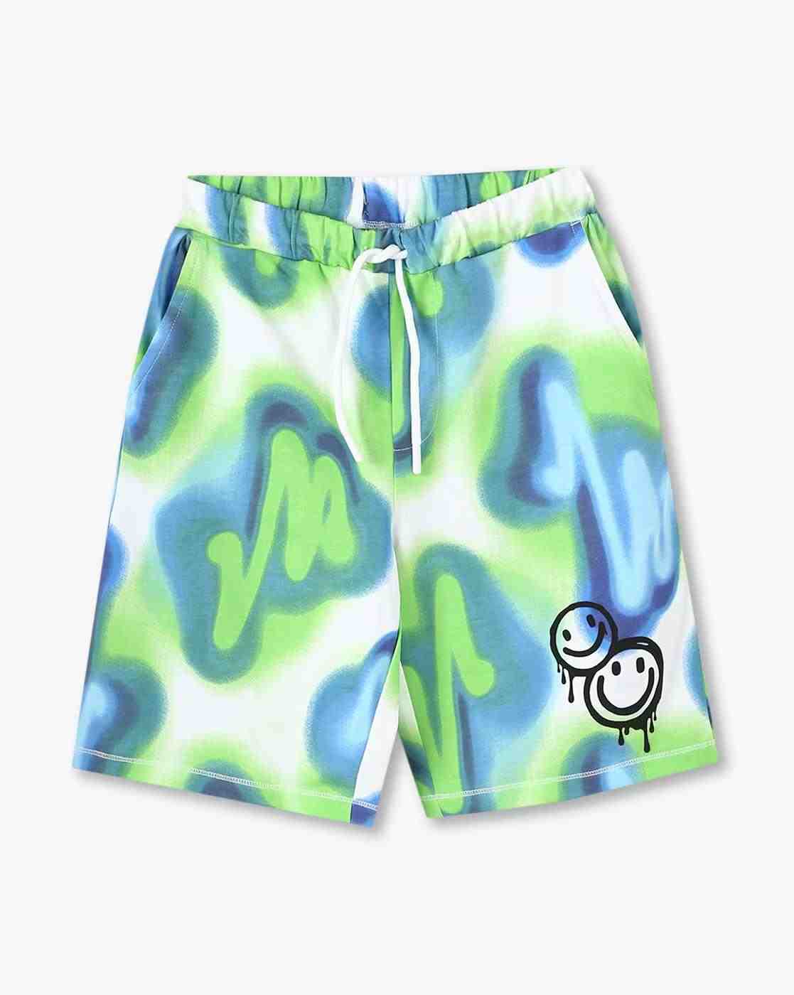 Boys All-Over Print Relaxed Fit Knit Shorts
