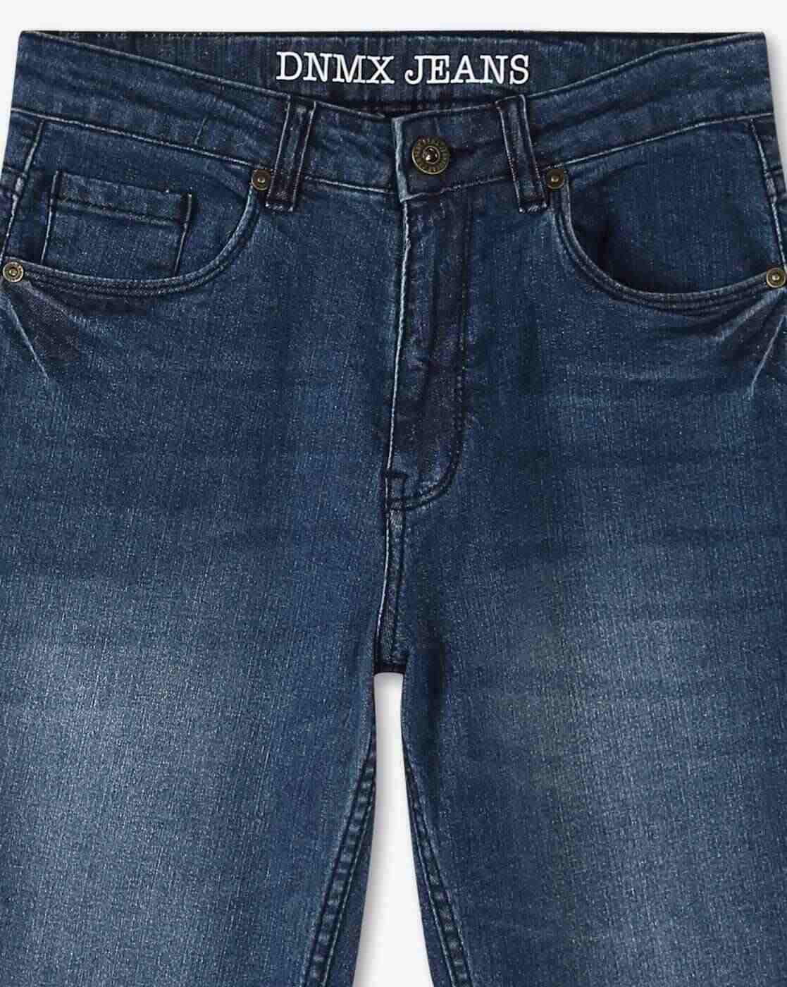 YB DNMX | Boys Mid-Wash Slim Fit Jeans|2