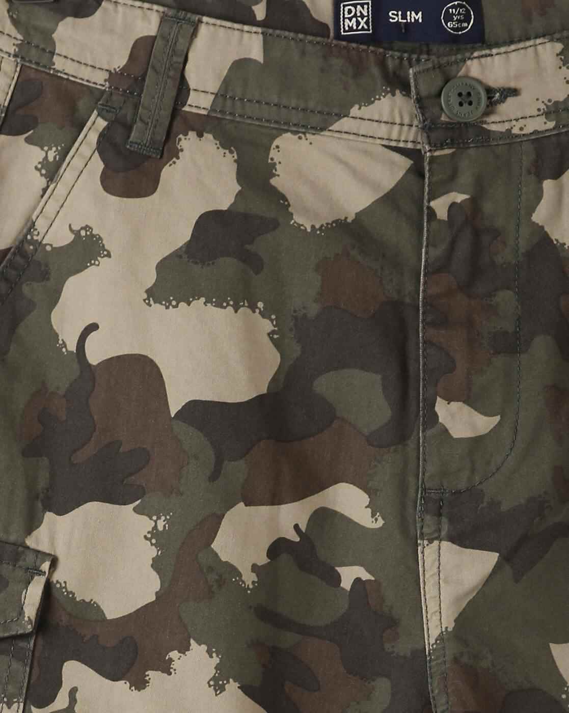 YB DNMX | Boys Style 18 Camouflage Print Slim Fit Shorts|2