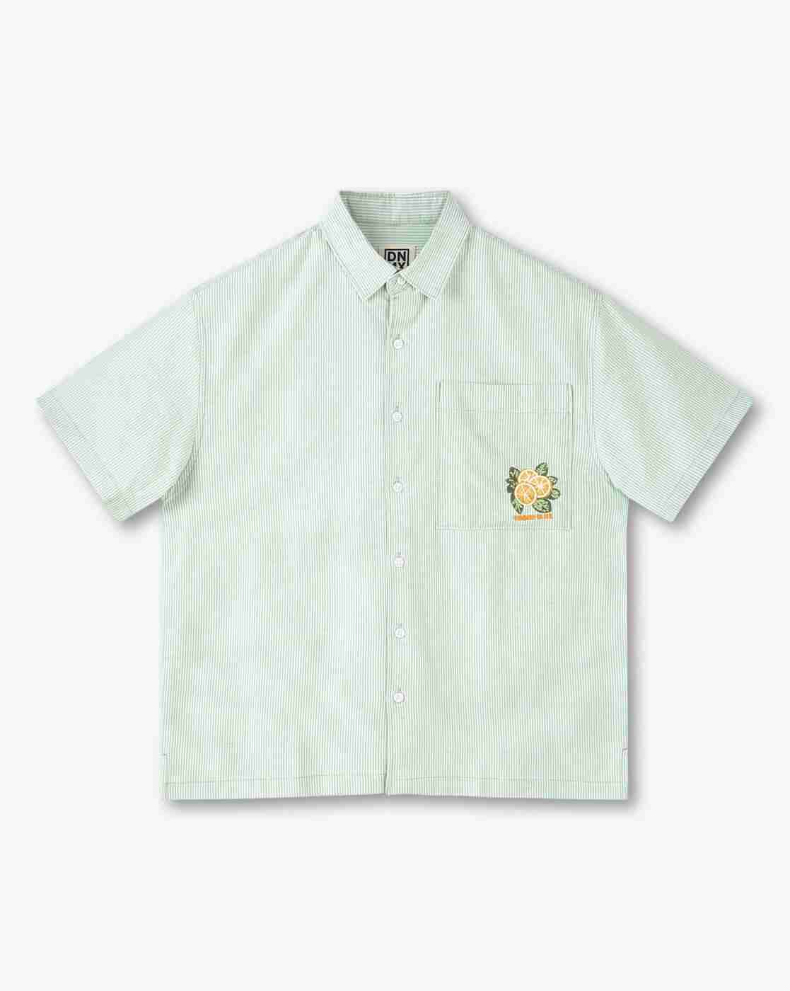Boys Ws50 Striped Boxy Fit Shirt with Patch Pocket