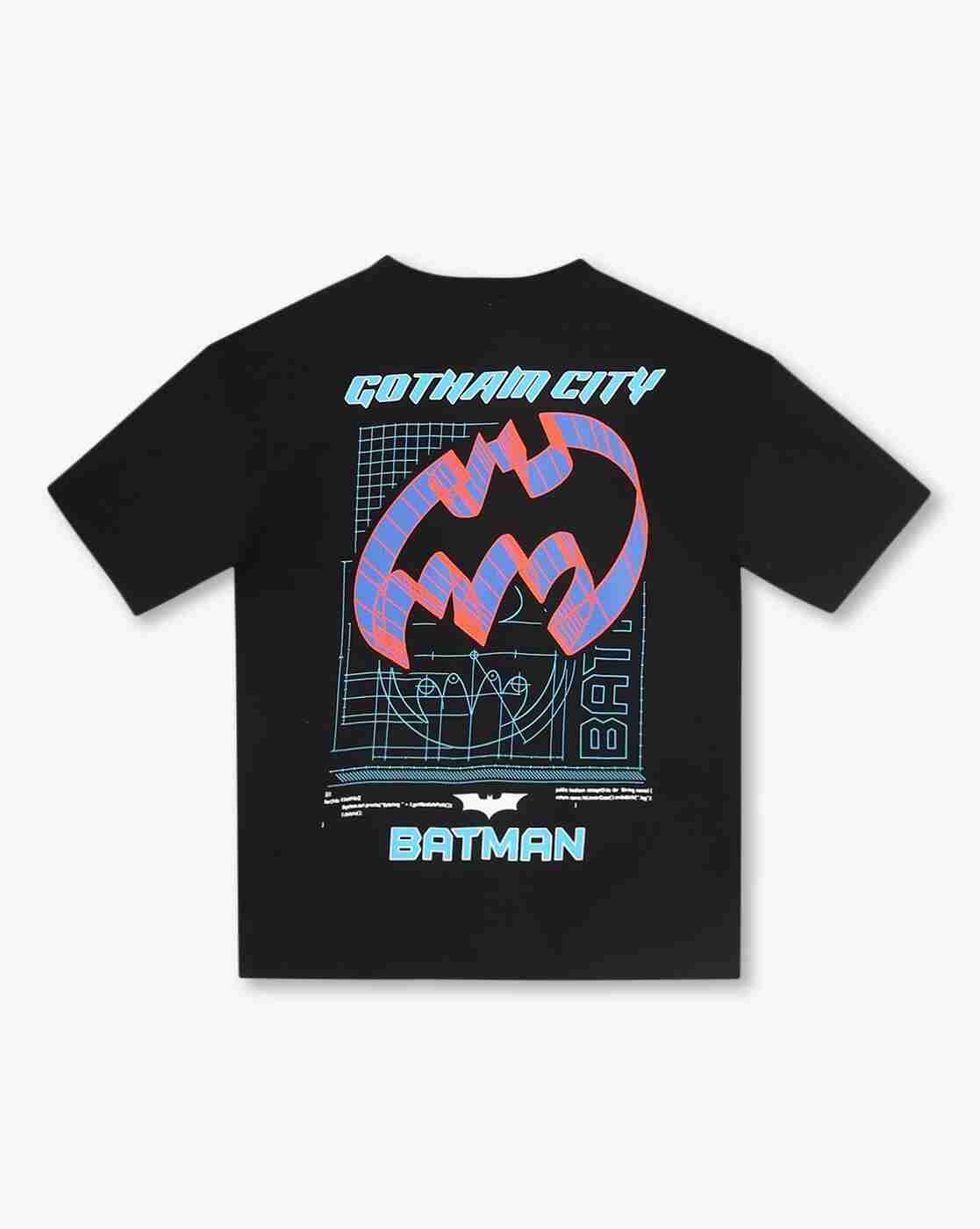 YB DNMX | Boys Graphic Print Boxy Fit Crew-Neck T-Shirt|1