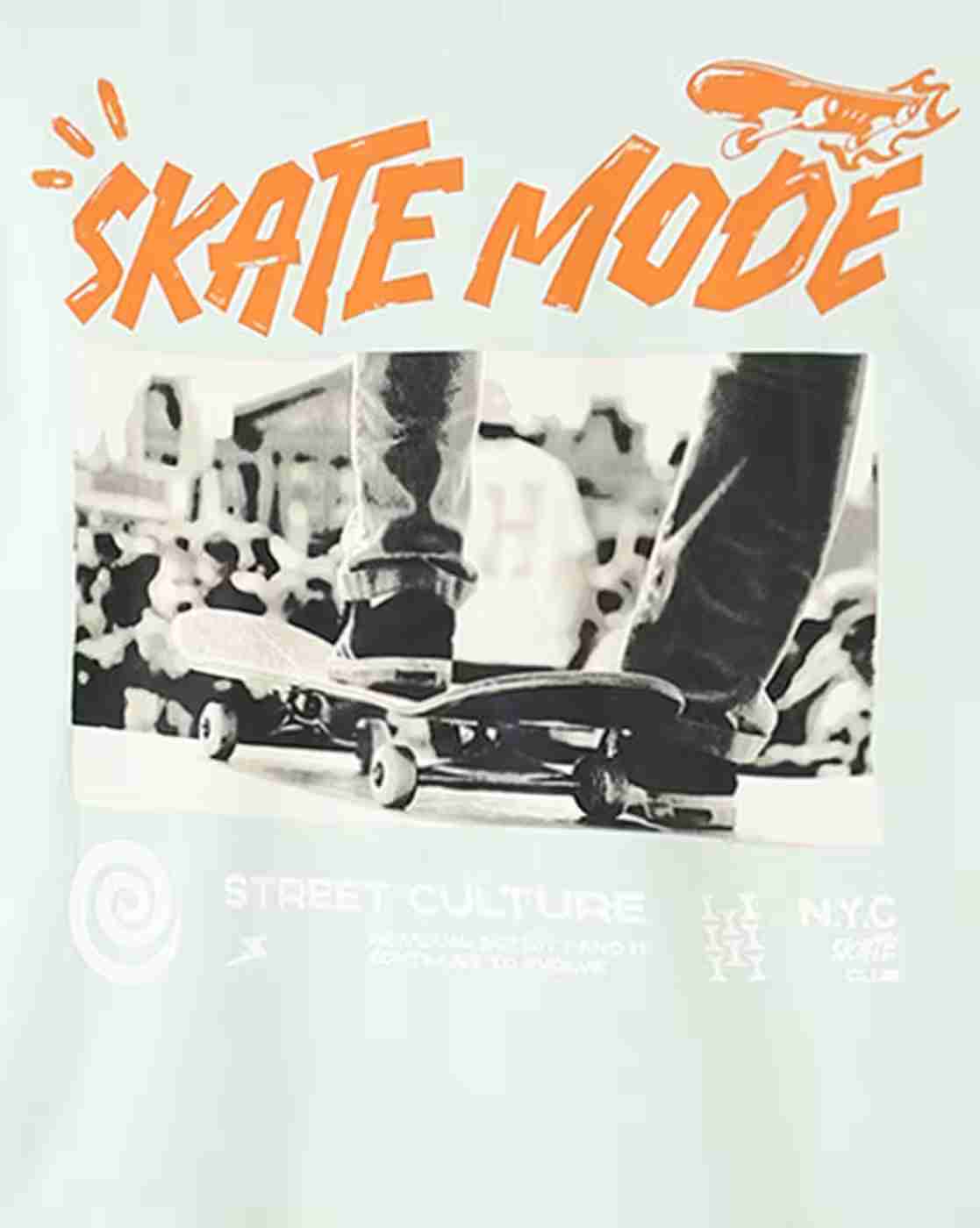 YB DNMX | Boys Graphic Print Loose Fit Round-Neck T-Shirt|3