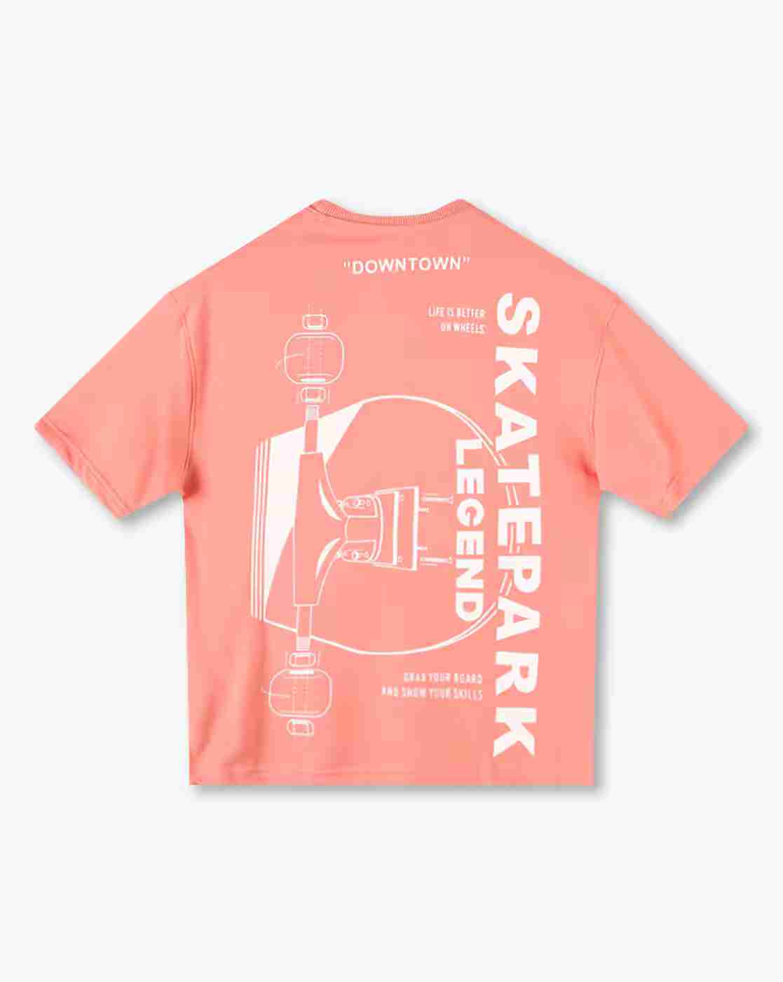 YB DNMX | Boys Skatepark Print Relaxed Fit Crew-Neck T-Shirt|1