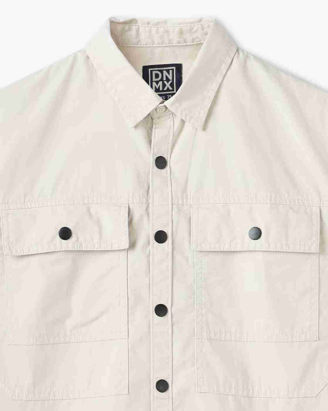 YB DNMX | Boys Ws02 Boxy Fit Shacket with Flap Pockets|2