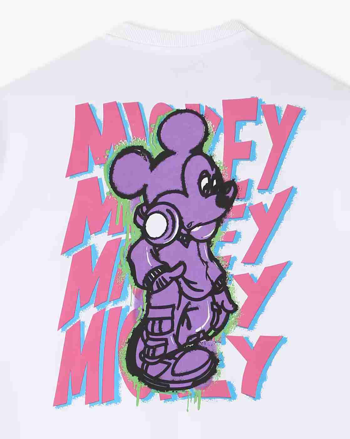 YB DNMX | Boys Mickey Mouse Print Boxy Fit Round-Neck T-Shirt|3