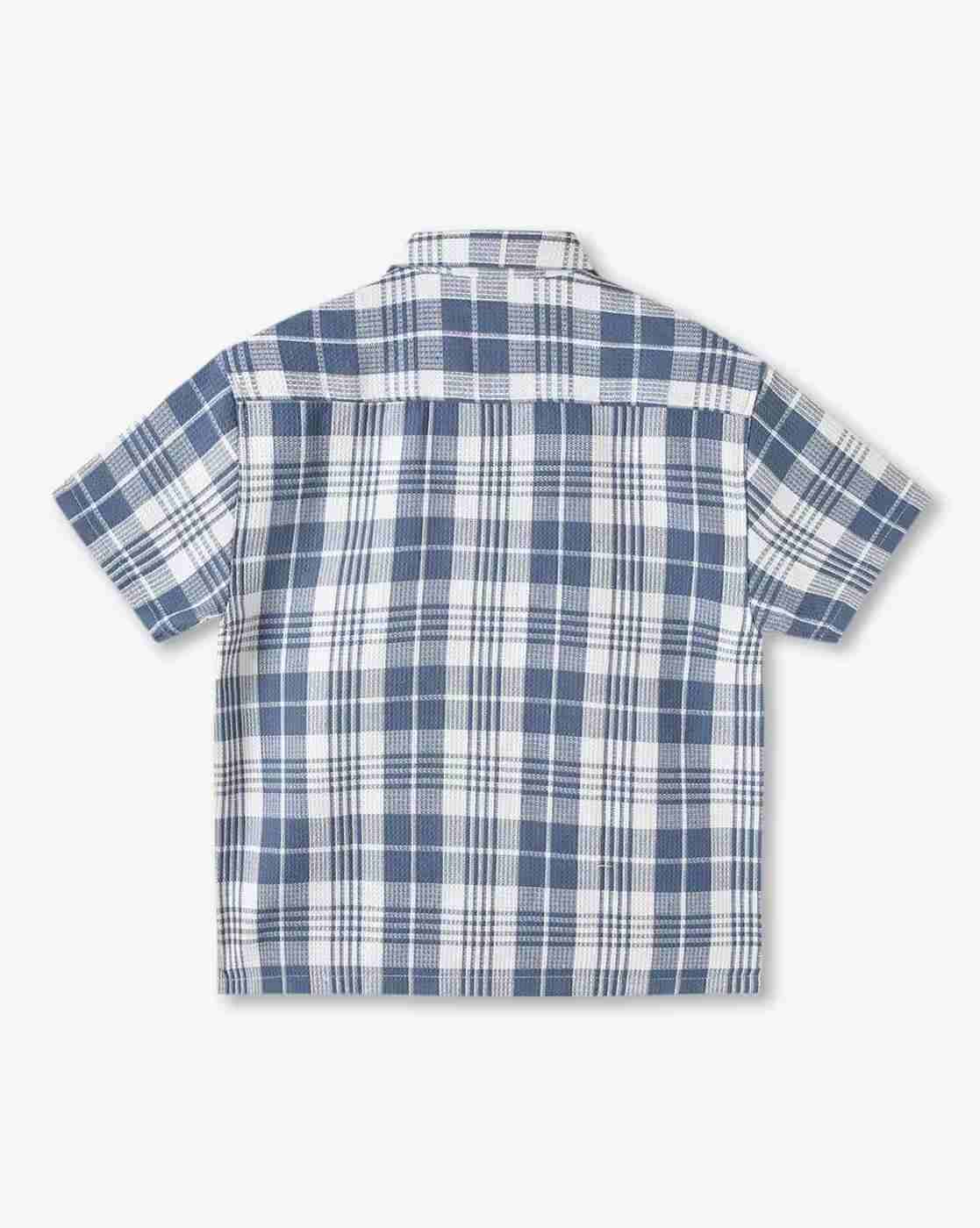 YB DNMX | Boys Checked Boxy Fit Resort Shirt with Patch Pocket
