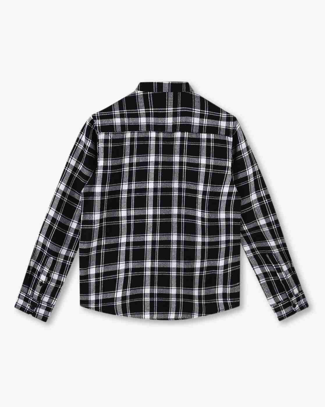 YB DNMX | Boys Checked Boxy Fit Shirt|1