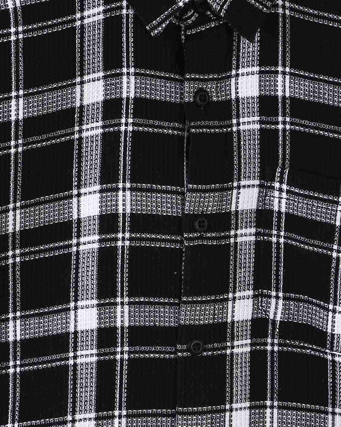 YB DNMX | Boys Checked Boxy Fit Shirt|2