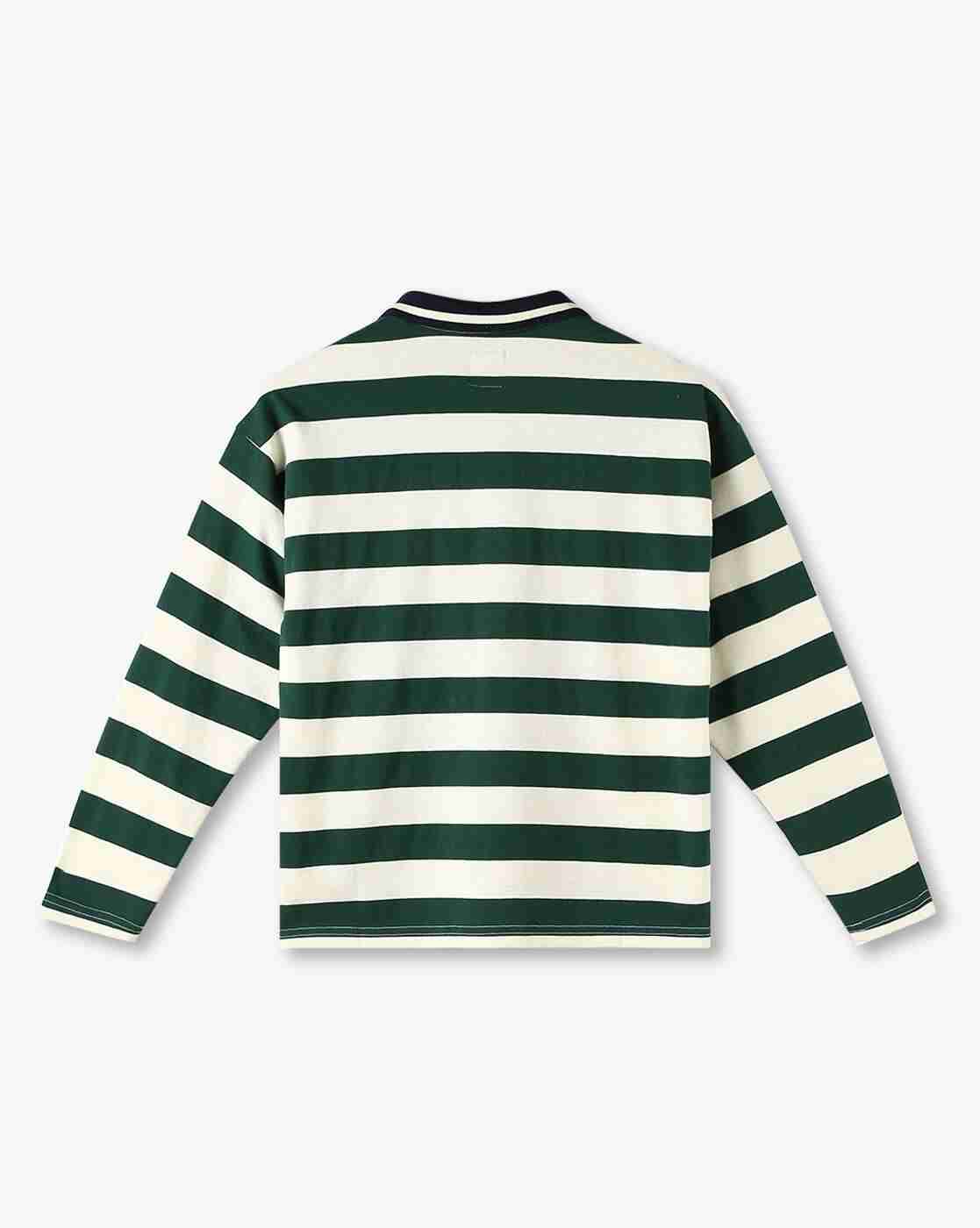 YB DNMX | Boys Striped Oversized Polo T-Shirt|1