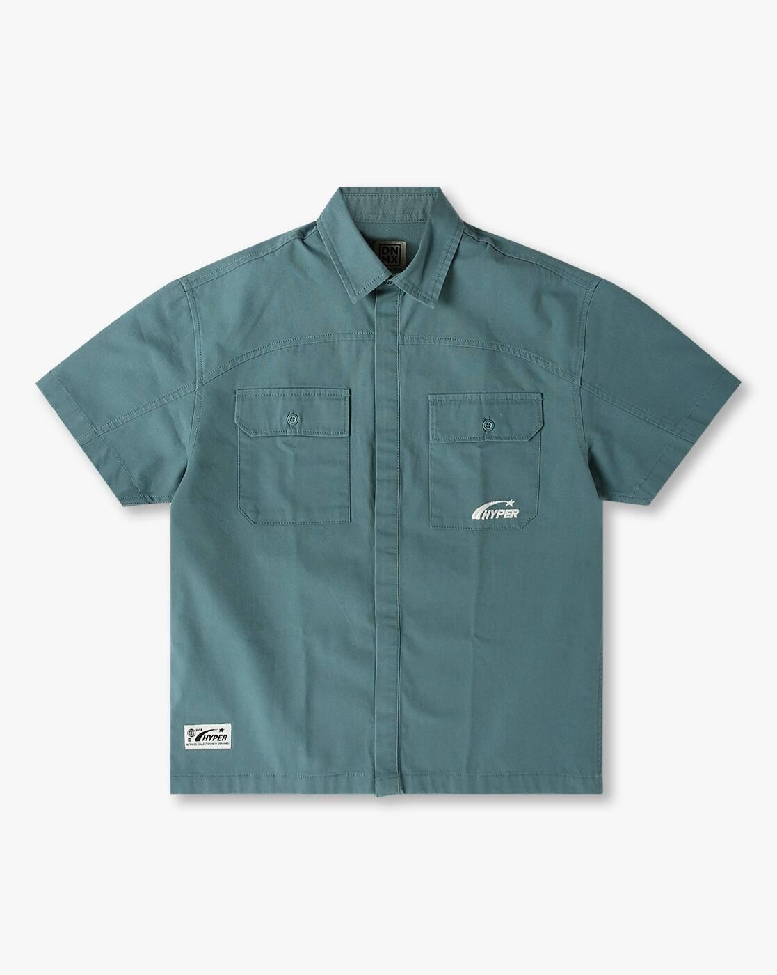 YB DNMX | Boys Boxy Fit Cotton Shirt with Flap Pockets|0