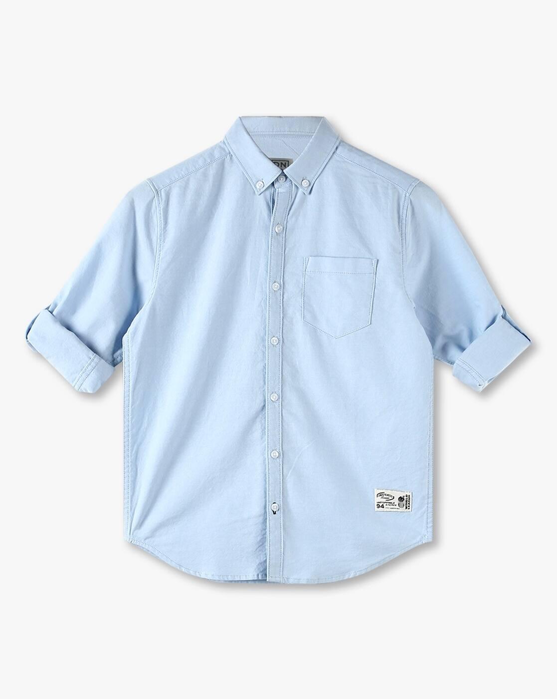 YB DNMX | Boys Slim Fit Cotton Oxford Shirt|0