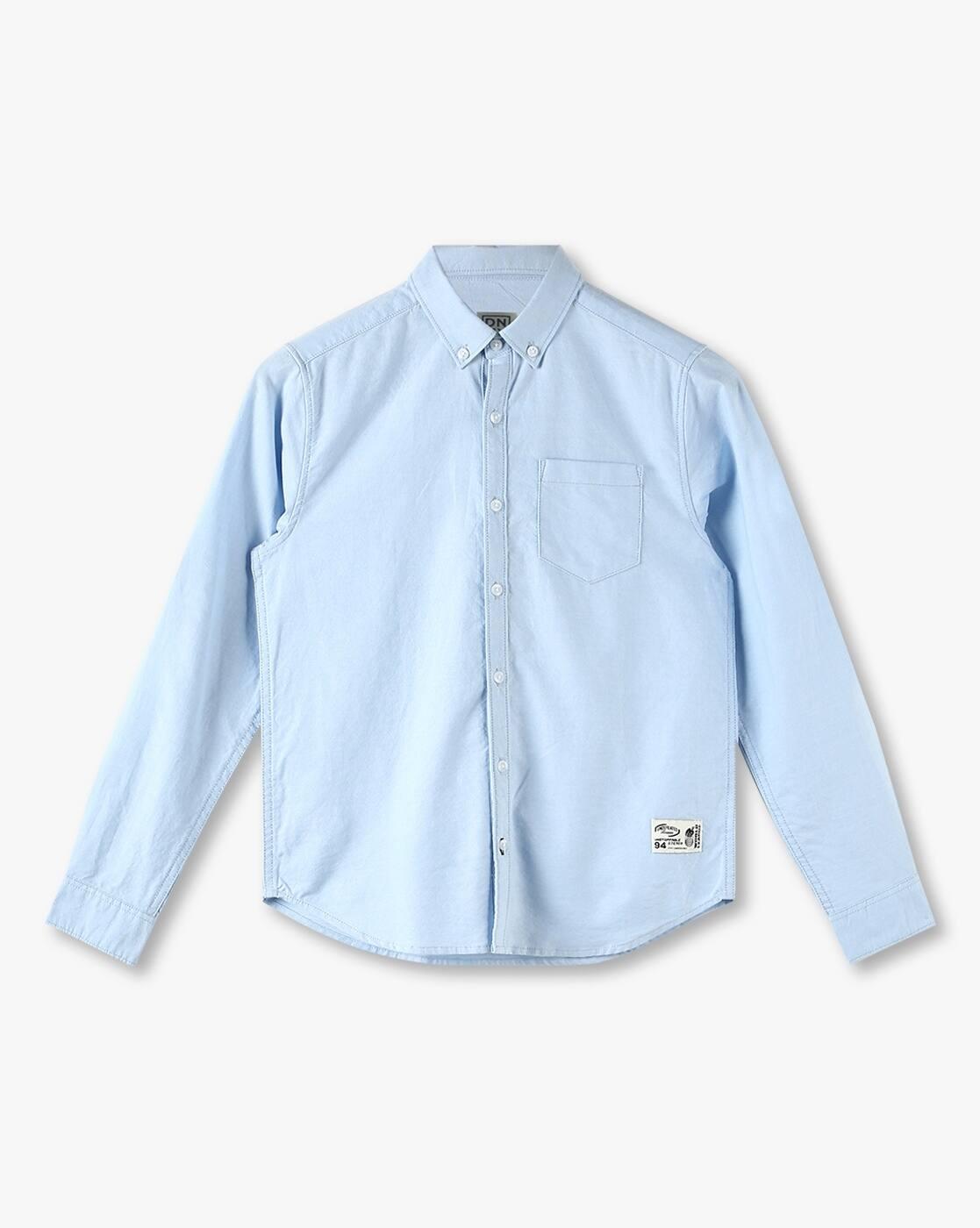 YB DNMX | Boys Slim Fit Cotton Oxford Shirt|1