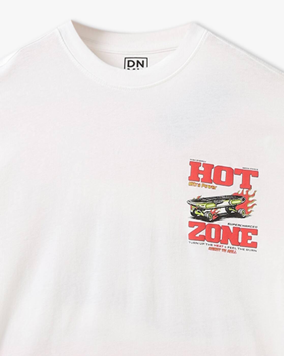 YB DNMX | Boys Typographic Print Oversized Round-Neck T-Shirt|2