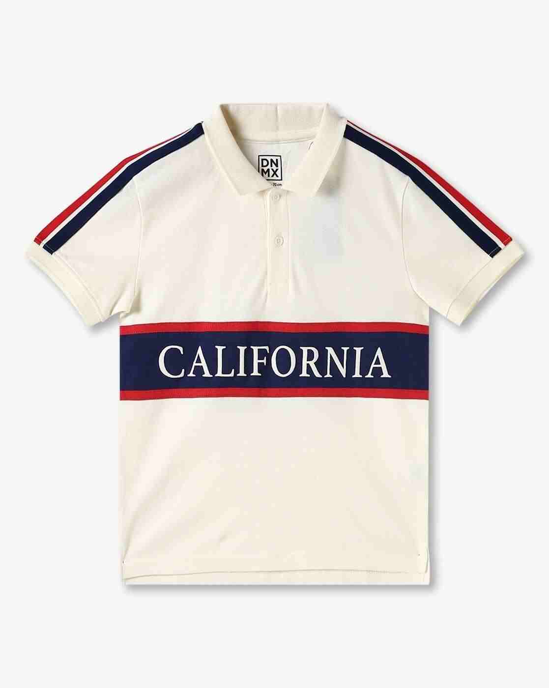 YB DNMX | Boys Color-Block Print Slim Fit Polo T-Shirt|0