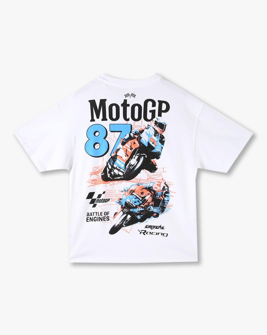 YB DNMX | Boys Graphic Print Oversized Round-Neck T-Shirt|1
