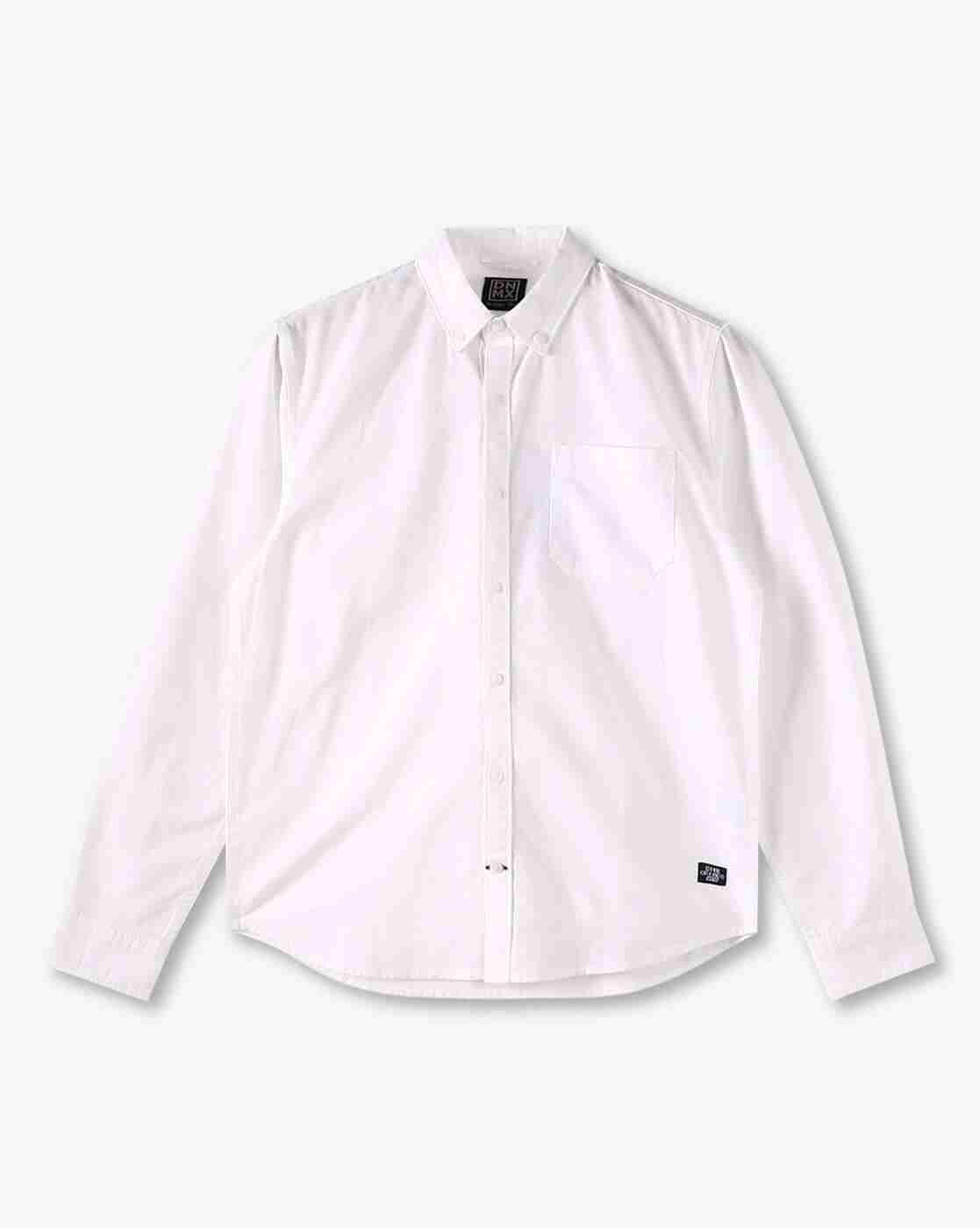 YB DNMX | Boys Slim Fit Cotton Shirt with Patch Pocket|0