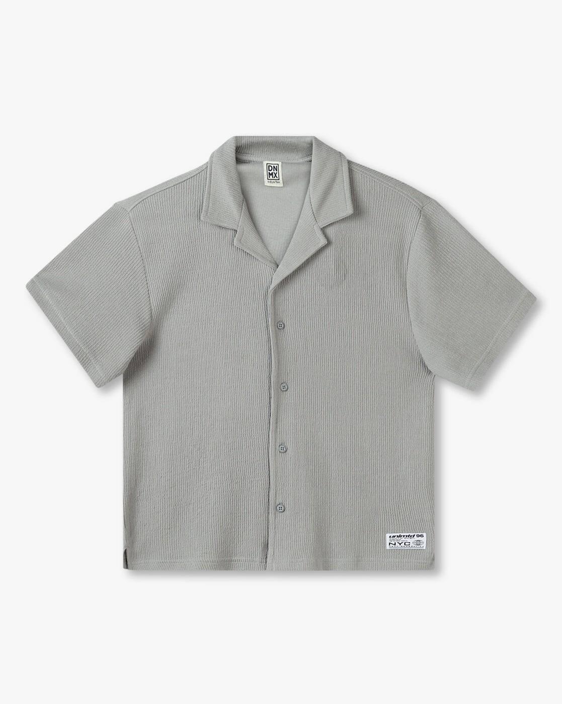 YB DNMX | Boys Patterned Regular Fit Cotton Shirt|0