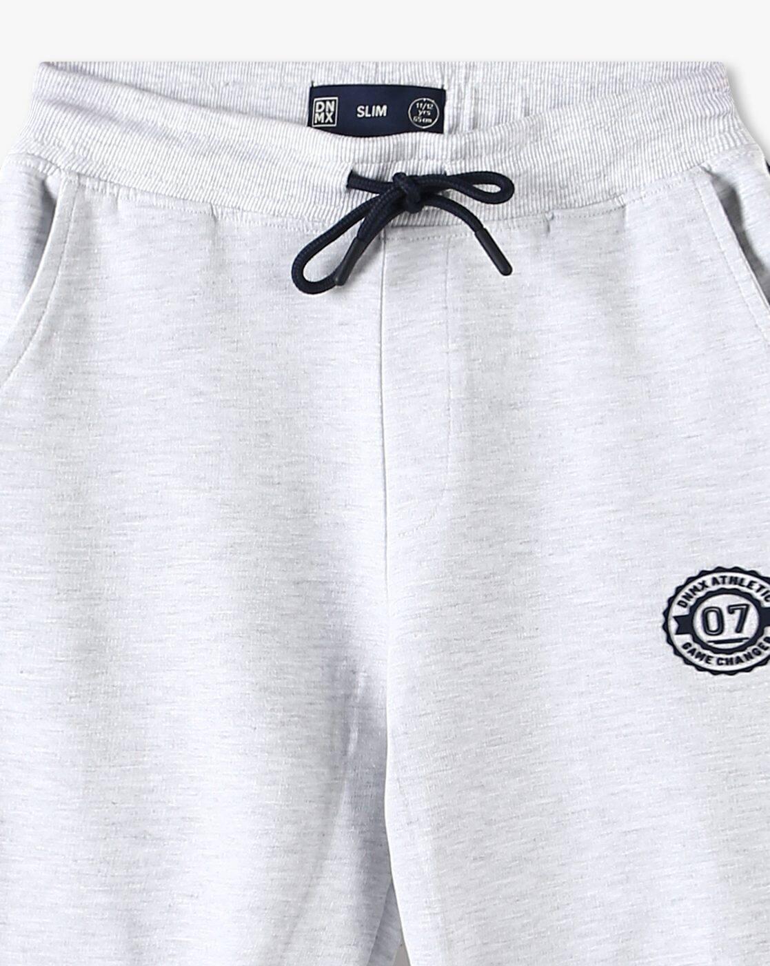 YB DNMX | Boys Heathered Slim Fit Track Pants|2
