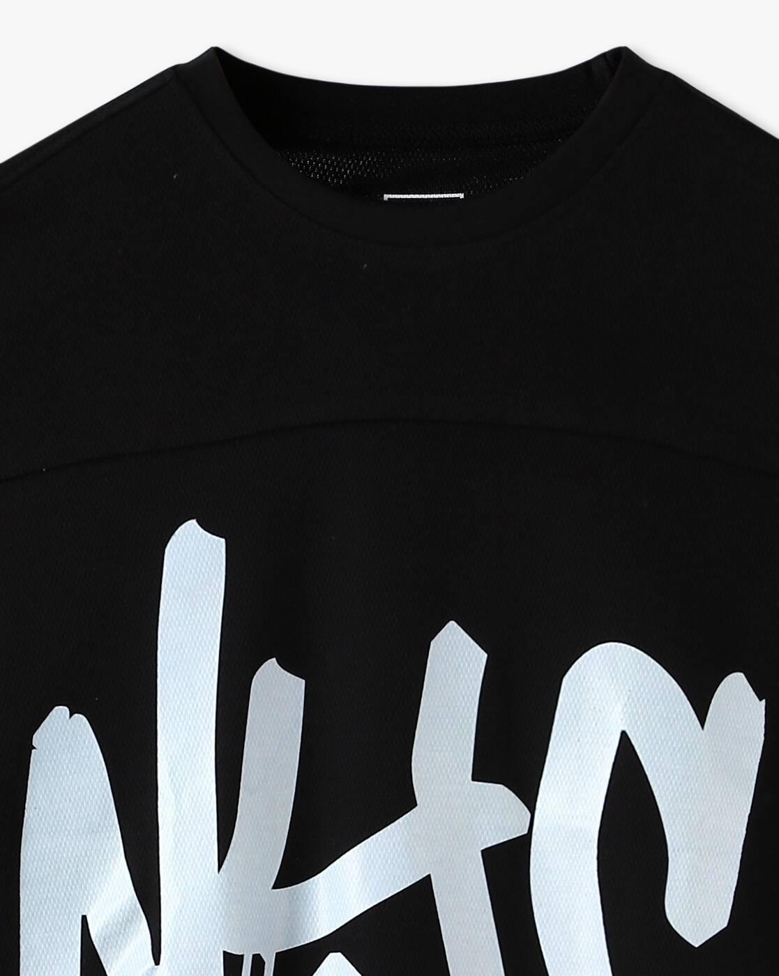 YB DNMX | Boys Typographic Print Oversized Round-Neck T-Shirt|2