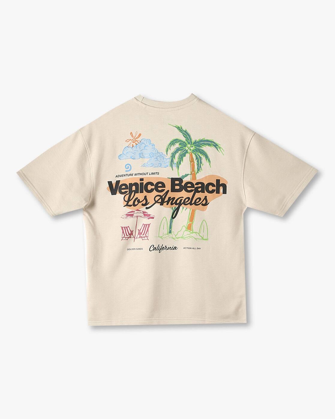 YB DNMX | Boys Graphic Print Oversized Round-Neck T-Shirt|1