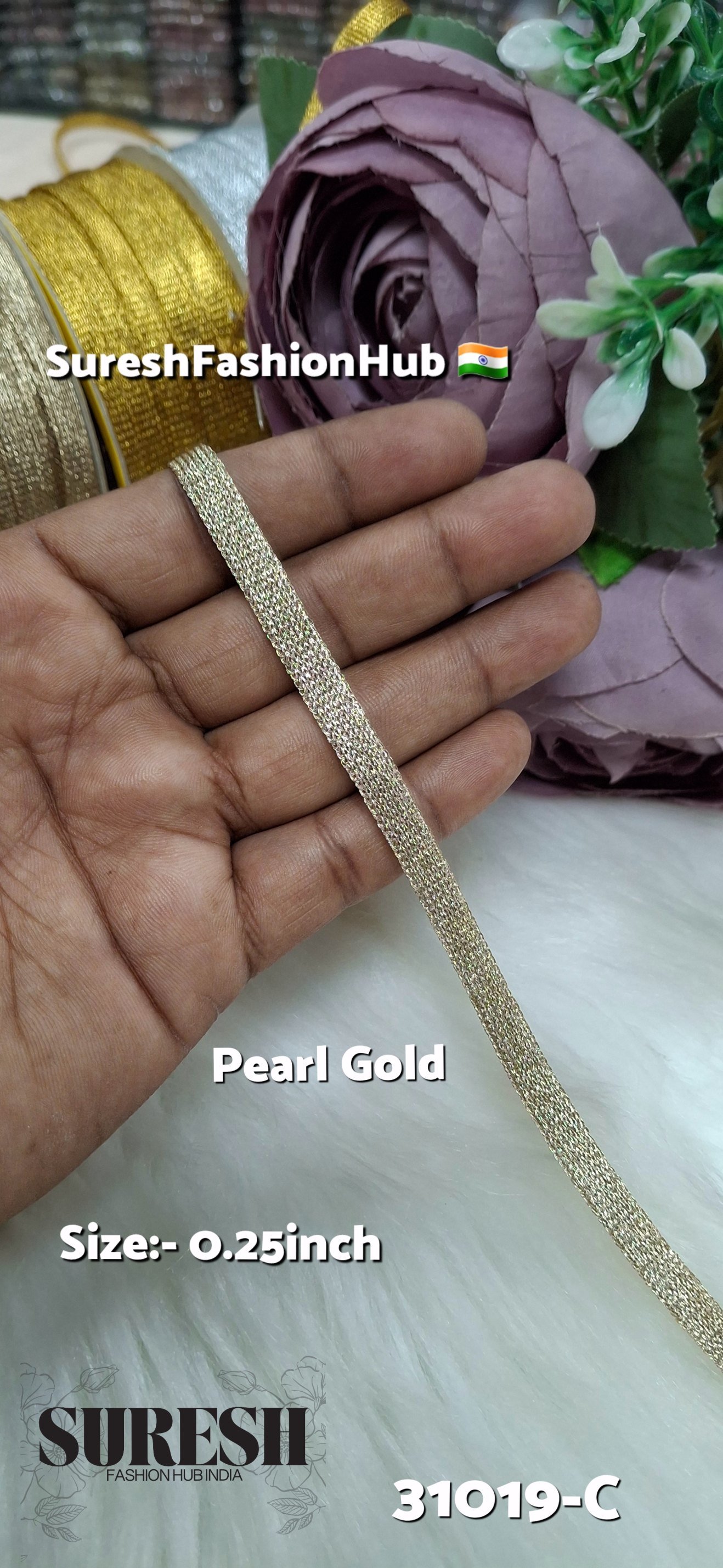 Pearl Slim Dori Jhalar Lace
