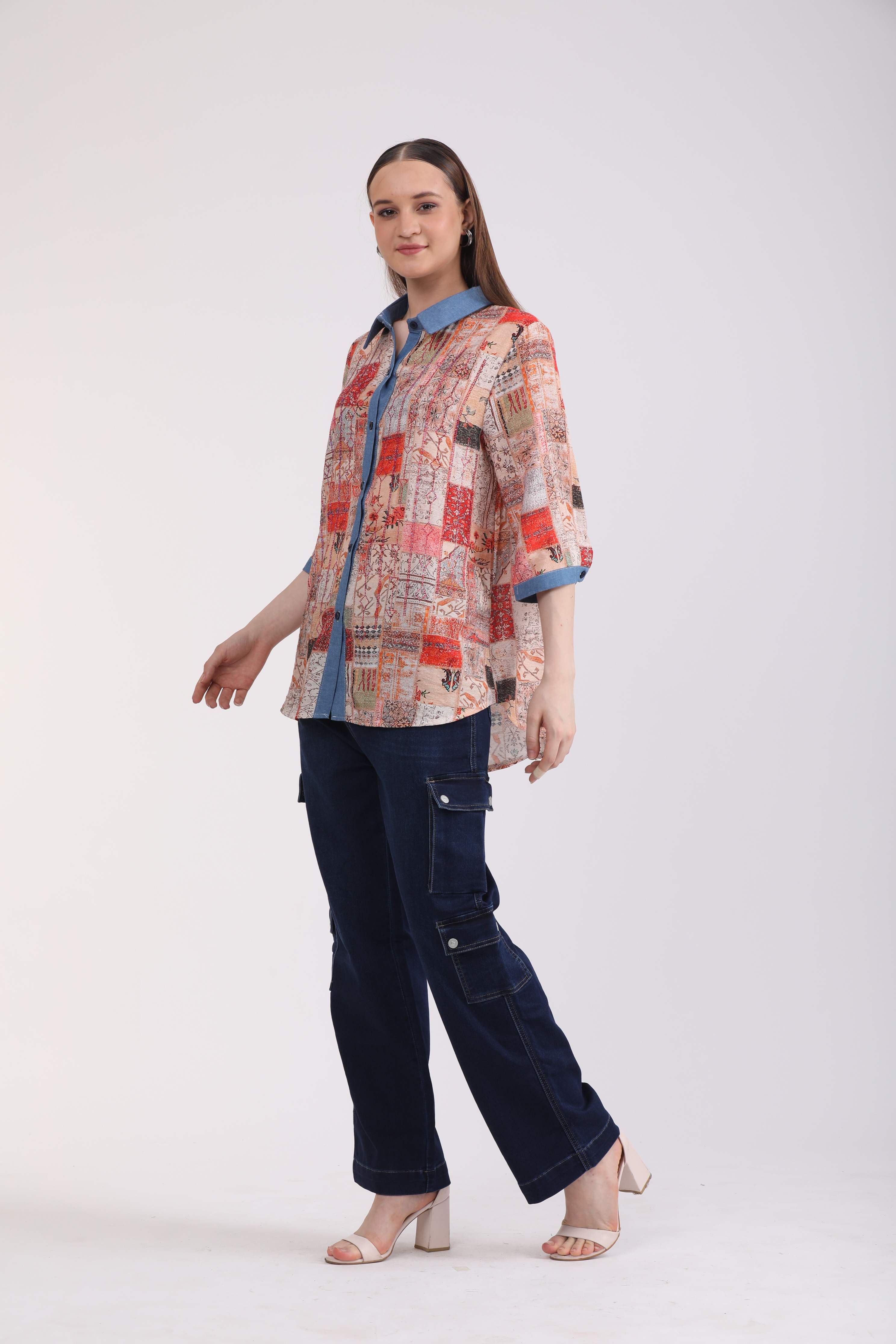 Albion Women Multi Blouson Top