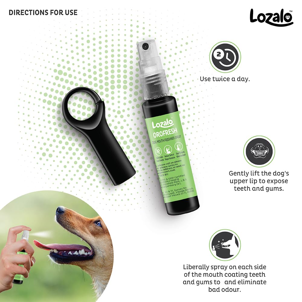 Lozalo Orofresh Dog Mouth Freshner Spray, 22 ml
