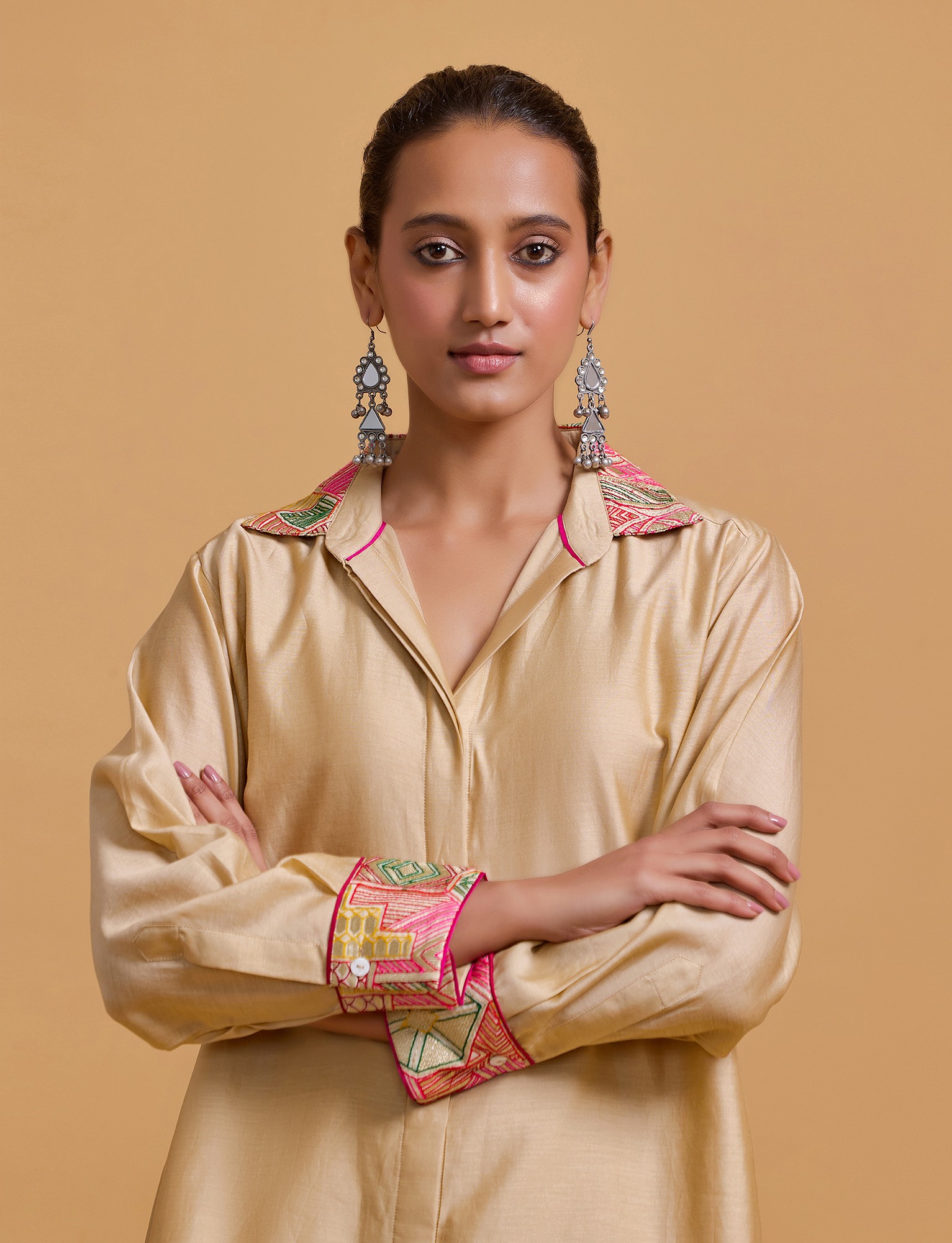 Mithai Beige Shirt Set