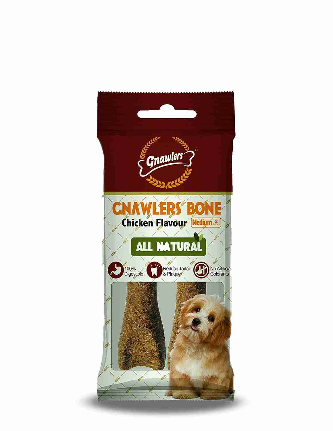 Gnawlers Chicken Bone for Dogs Small 2 Pcs 90g